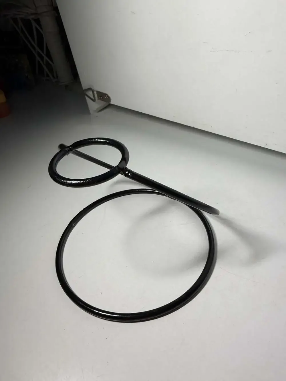 Matte Black Metal Towel Ring